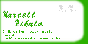 marcell nikula business card